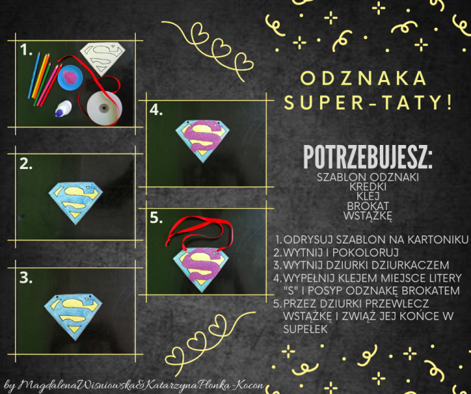 Medal Dla Taty Praca Plastyczna Super odznaka dla super taty – praca plastyczna – Przedszkole 35